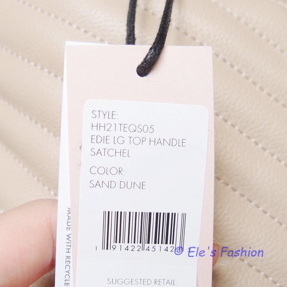 ❤️NWT Rebecca Minkoff Edie Lrg Top Handle Satchel Crossbody Bag SAND DUNE Beige - Picture 13 of 15